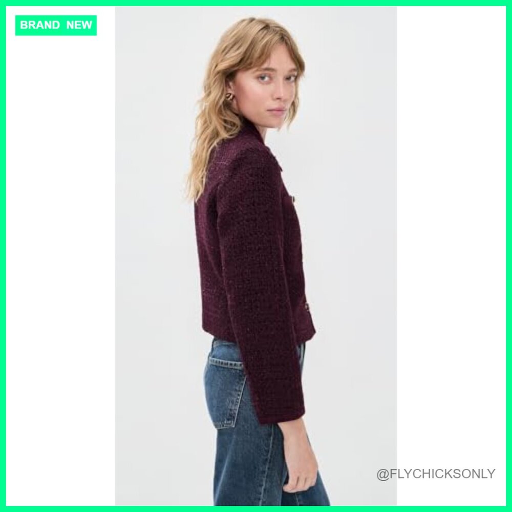 Polyester Wool Blend Casual Jacket with Faux Sued… - image 5